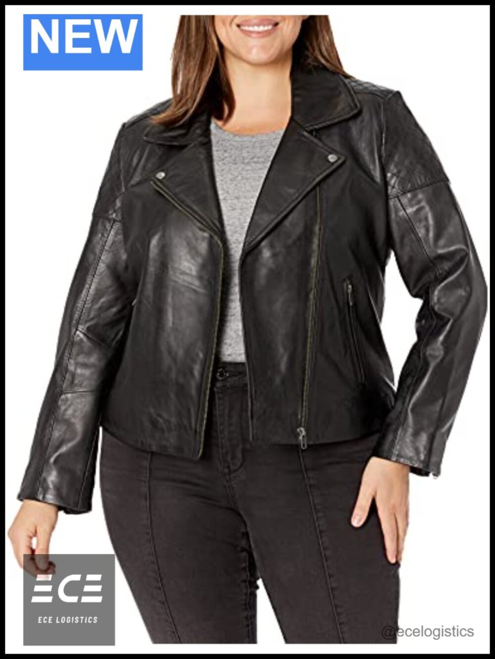 Excelled Leather Updated M/C Jacket Asymmetrical Zip Moto Notch Collar